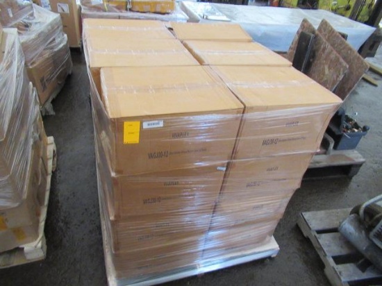 (24) BOXES OF VIVAPLEX 30ML AMBER GLASS ROUND JARS, EACH BOX HAS (16) BOXES W/ (12) JARS PER BOX