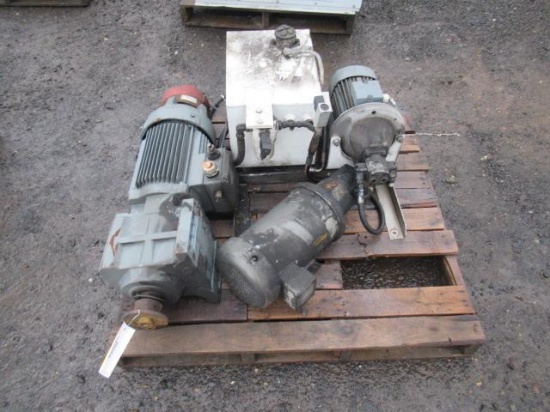 (2) ELECTRIC MOTORS & ELECTRIC HYDRAULIC PUMP W/ TANK