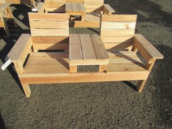 2 SEAT CEDAR BENCH