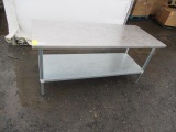 STAINLESS STEEL TABLES 72'' X 30'' W/ STORAGE SHELF