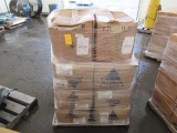 PALLET OF ASSORTED PACKAGING, LABELS & SPRAY BOTTLE TOPS