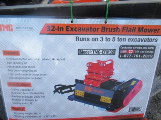 TMG-EFM32 32'' EXCAVATOR BRUSH FLAIL MOWER