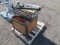 CRAFTSMAN ELECTRIC TABLE SAW, MOUNTED ROLLING CART W/ STORAGE