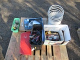 ASSORTED VEHICLE LIGHTS, WIRING & HARDWARE