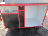 ICED SINK SILVER, CABINET W/SINK (SMALL ROUND) RED, BLK, WHITE, WET BAR