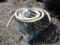 (5) PALLET RACK WIRE DECK PANELS 35'' X 48'', & WATER PUMP HOSE