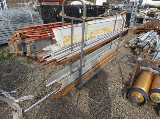 MATERIAL CART W/ ASSORTED STEEL STOCKS