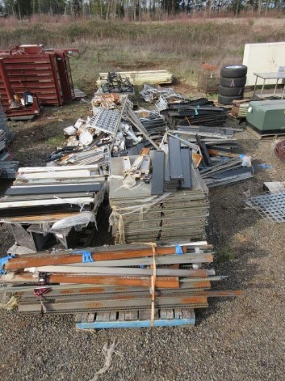 ASSORTED METAL SHELVING & HARDWARE