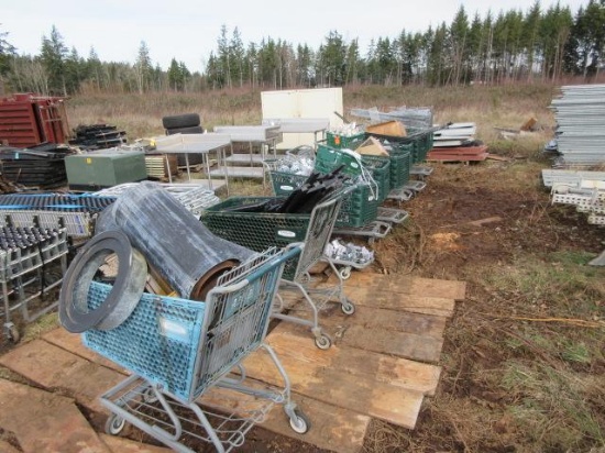 (8) SHOPPING CARTS W/CONTENTS