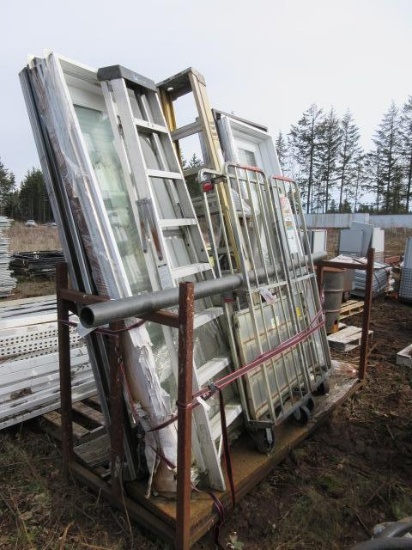 METAL RACK W/DOORS & LADDERS