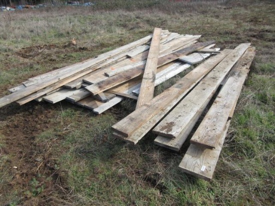 ASSORTED 2'' X 12'' & 2'' X 10'' WOOD BOARDS