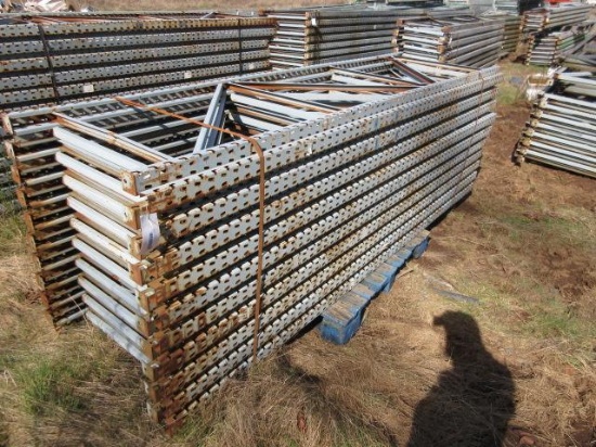 PALLET RACKING UPRIGHTS (20) 32'' WIDE 10' TALL