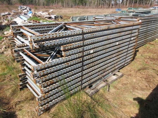 PALLET RACKING UPRIGHTS (5) 8' X 32'' & (167) 10' X 32''