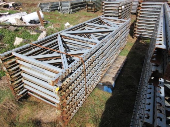 PALLET RACKING UPRIGHTS (14) 10' X 32'' WIDE