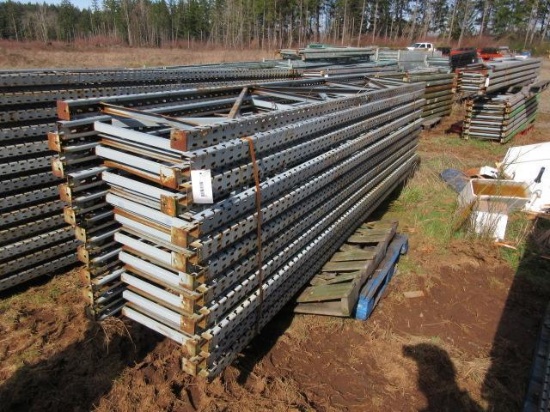 PALLET RACKING UPRIGHTS (19) 12' X 24'' WIDE