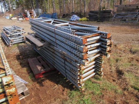 PALLET RACKING UPRIGHTS (14) 10' X 24'' WIDE, & (7) 18'' X 126''