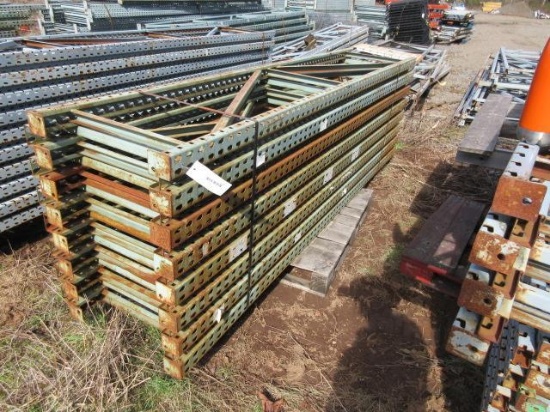 PALLET RACKING UPRIGHTS (15) 24'' WIDE -10' TALL