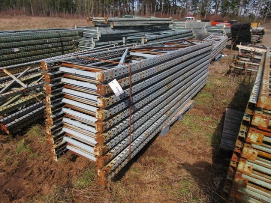 PALLET RACKING UPRIGHTS (19) 24'' WIDE -12' TALL