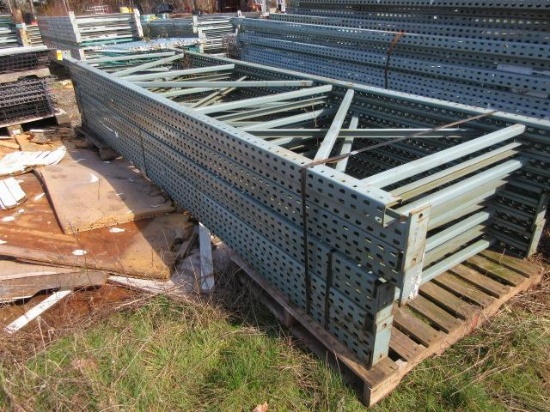 PALLET RACKING UPRIGHTS (9) 48'' X 14' TALL