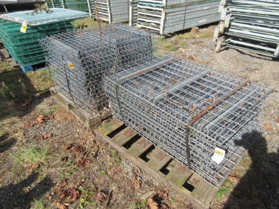 APPROX (32) PALLET RACK WIRE DECK PANELS 46'' X 32'' (2 PALLETS)
