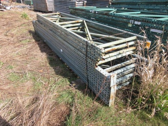 PALLET RACKING UPRIGHTS (6) 32'' X 12' TALL & (4) 32'' X 12' TALL