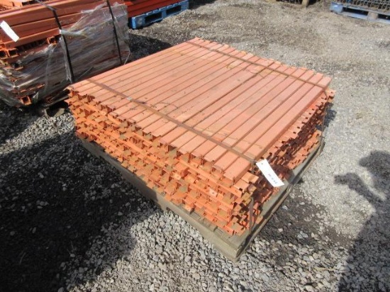 PALLET OF SHELVING CROSS ARMS APPROX (100) 3' LONG - 2'' WIDE