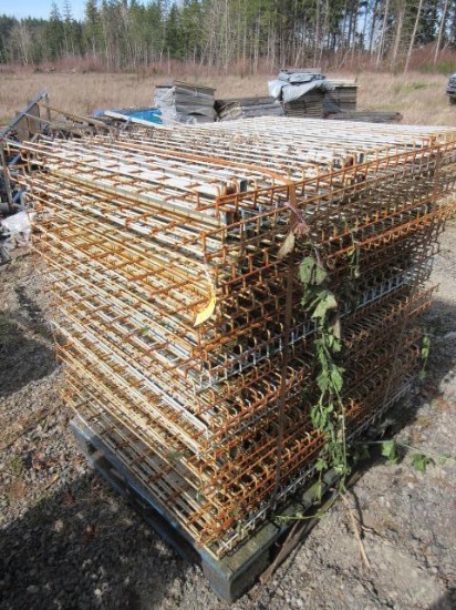 APPROX 50 PALLET RACK WIRE DECK PANELS 37'' X 46''