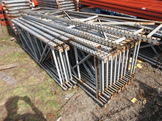 PALLET RACKING UPRIGHTS (20) 32'' X 10' TALL, & (5) 32'' X 8'