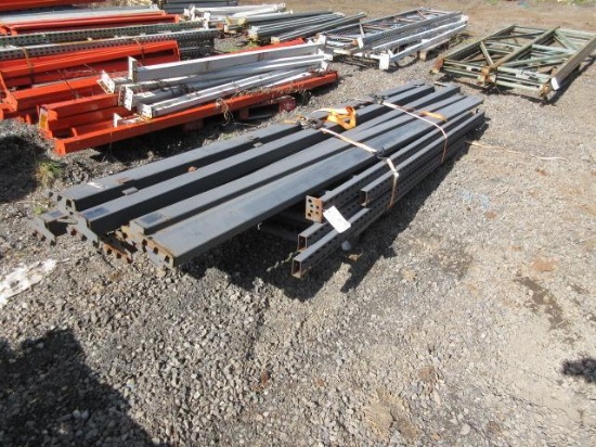 PALLET RACKING UPRIGHTS (4) 36'' WIDE 8' TALL & (8) CROSS ARMS 12' LONG