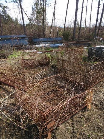 (6) WIRE METAL CRATES