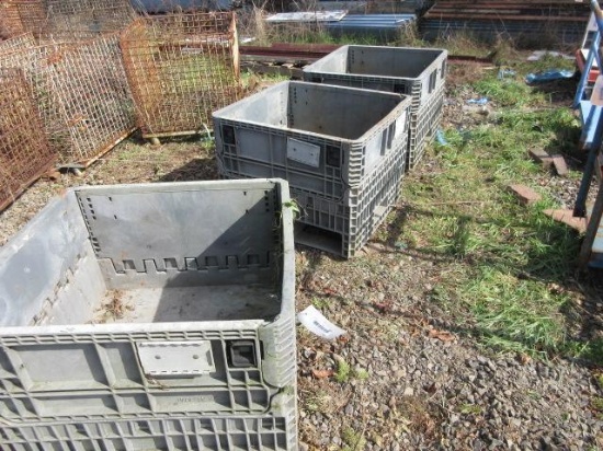 (3) PLASTIC CRATES