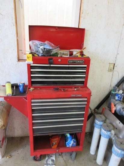 CRAFTSMAN ROLLING TOOL BOX W/ ASSORTED TOOLS
