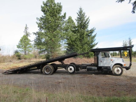 1990 INTERNATIONAL 4900 3 CAR ROLL DECK TOW TRUCK
