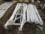 PALLET RACKING (4) 30'' X 10' UPRIGHTS, & (18) 96'' CROSS ARMS