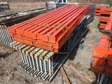 (20) PALLET RACKING UPRIGHTS 24'' X 10' TALL, & (30) 10' CROSS ARMS