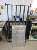 PLASTIC SHELF, ALUMINUM PLATE & (2) MATERIAL WINDOW BARS