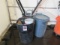 ASSORTED TRASH CANS, PVC PIPING, COPPER PIPING & WATER PIPING