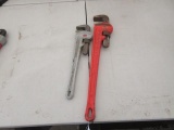 (2) PIPE WRENCHES