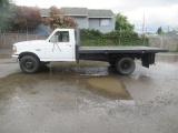 1995 FORD F450 FLATBED TRUCK