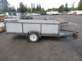 SINGLE AXLE WOOD FLOOR UTILITY TRAILER W/WOOD SIDES 115'' x 57''