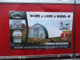 2022 SUIHE 40' X 80' X 20' DOME STORAGE SHELTER (UNUSED) IN 2 CRATES