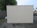 2022 12' SHIPPING CONTAINER W/ ROLL UP DOOR & FORK POCKETS (UNUSED)