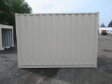 2022 12' SHIPPING CONTAINER W/ ROLL UP DOOR & FORK POCKETS (UNUSED)