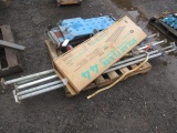 (3) ROLL AROUND MECHANIC FLOOR CARTS, LOAD STABILIZING JACKS & FLORESCENT LIGHT FIXTURE