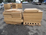 (2) PALLETS OF WOOD SHELVING