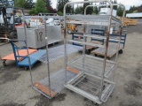 (2) ROLLING METAL RACKS