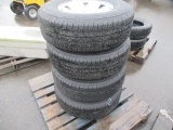 (4) 245/75R16 FIRESTONE DESTINATION TIRES ON 6 LUG WHEELS