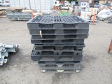 (9) ASSORTED STYLE PLASTIC PALLETS