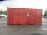 20FT SHIPPING CONTAINER W/ FORK POCKETS HIGH CUBE