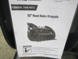 TMG-RG72 72'' ROOT RAKE GRAPPLE SKID STEER ATTACHMENT